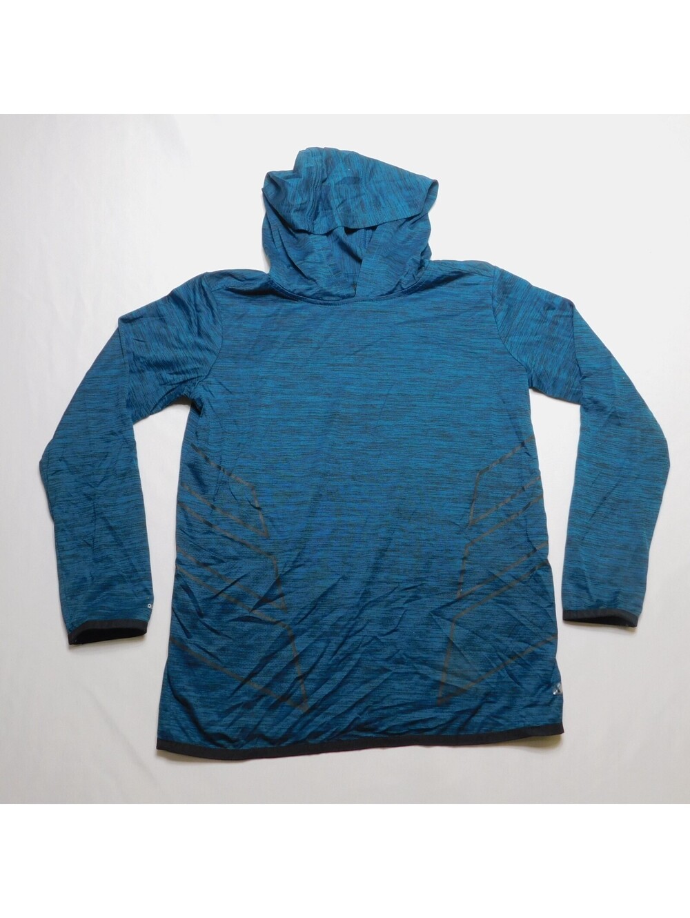 Xersion Boys Hoodie Size M 10/12 Blue Space Dye Polyester Athletic Pullover Shi